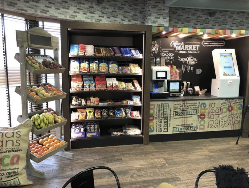 Estación referencial de snacks para empresas