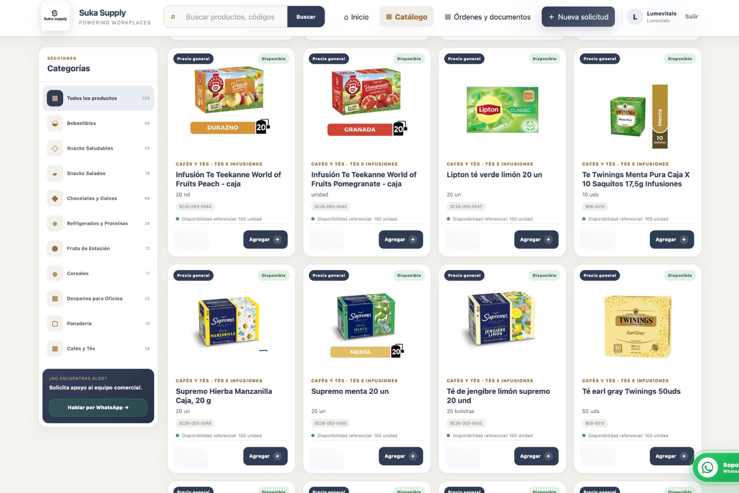 Portal privado Suka Supply