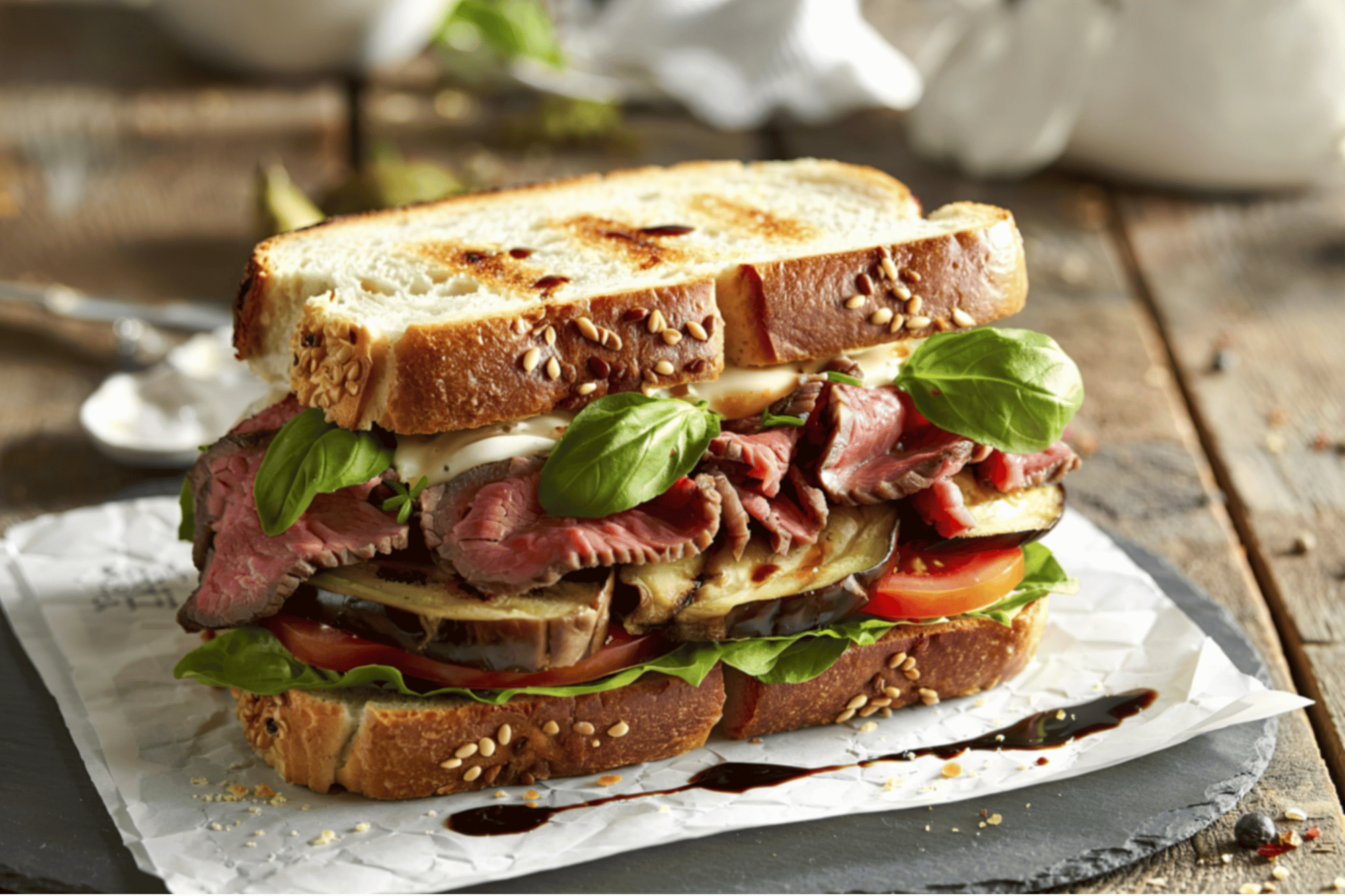 Sandwich gourmet para reunión corporativa