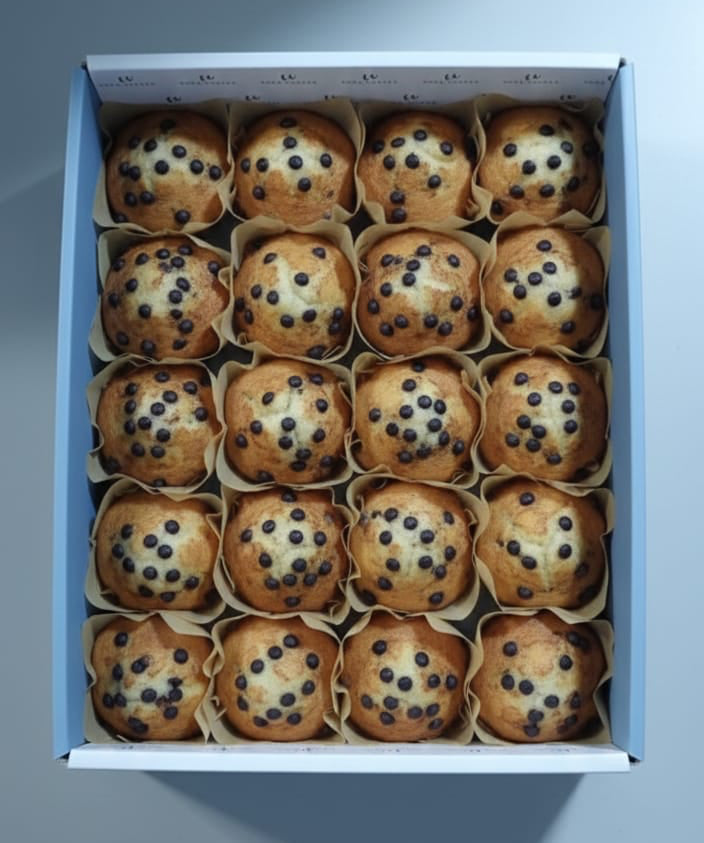 Muffin Artesanal de Chocolate – Caja de 20 unidades (90 g c/u)