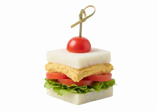 Mini Sándwich Vegano de Hummus en Pan de Miga – Formato Cocktail (20 unidades)