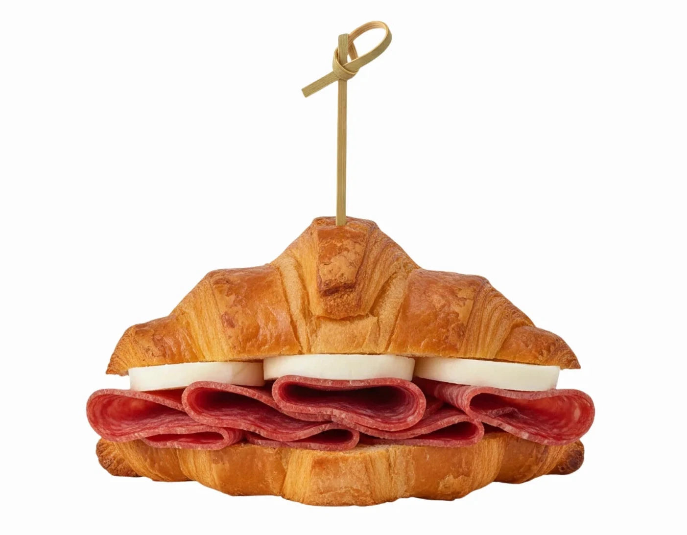 Mini Croissant Cocktail de Salame Ahumado y Queso Gouda – Caja de 20 unidades